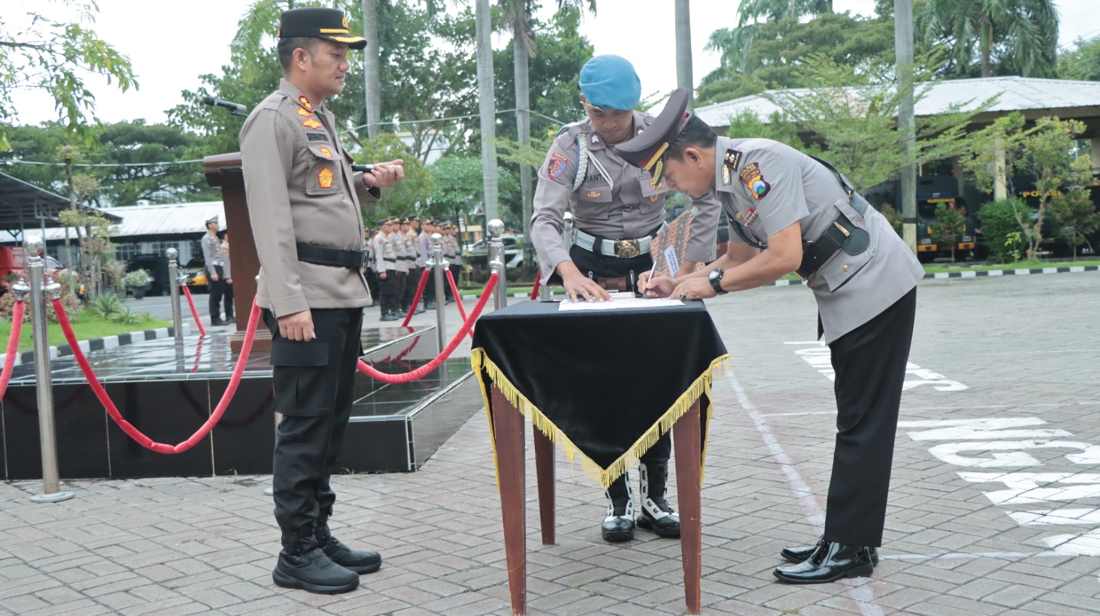 Kapolres Nganjuk Pimpin Sertijab Tiga Pejabat Baru, Tegaskan Komitmen Jaga Kondusivitas Wilayah